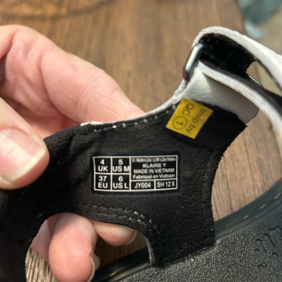 Dr. Martens Kids Black and White Sandals